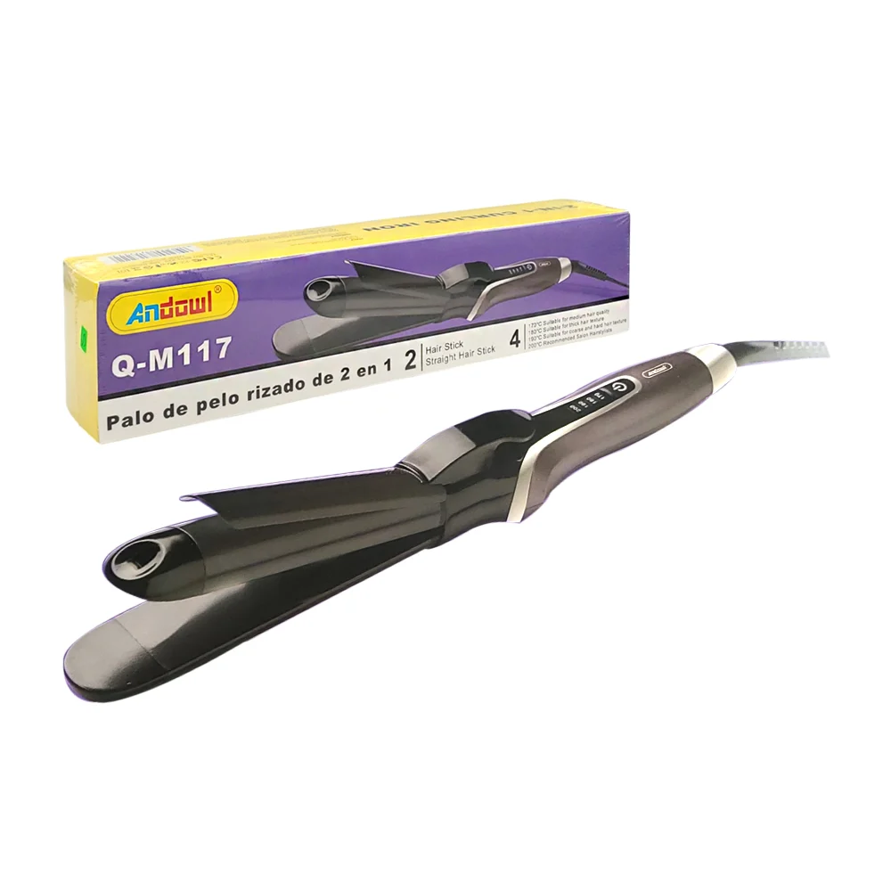 Plancha rizadora 2 en 1, temperatura ajustable / q-m117
