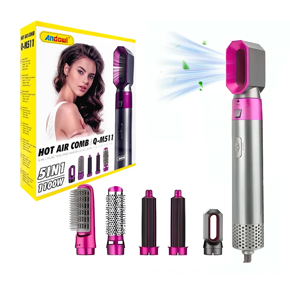 Secador para cabello con cabezales intercambiables 5 en 1 / q-m511