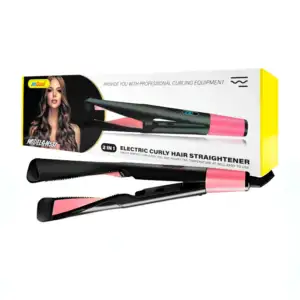 Plancha rizadora 2 en 1 pantalla digital con temperatura ajustable, s…