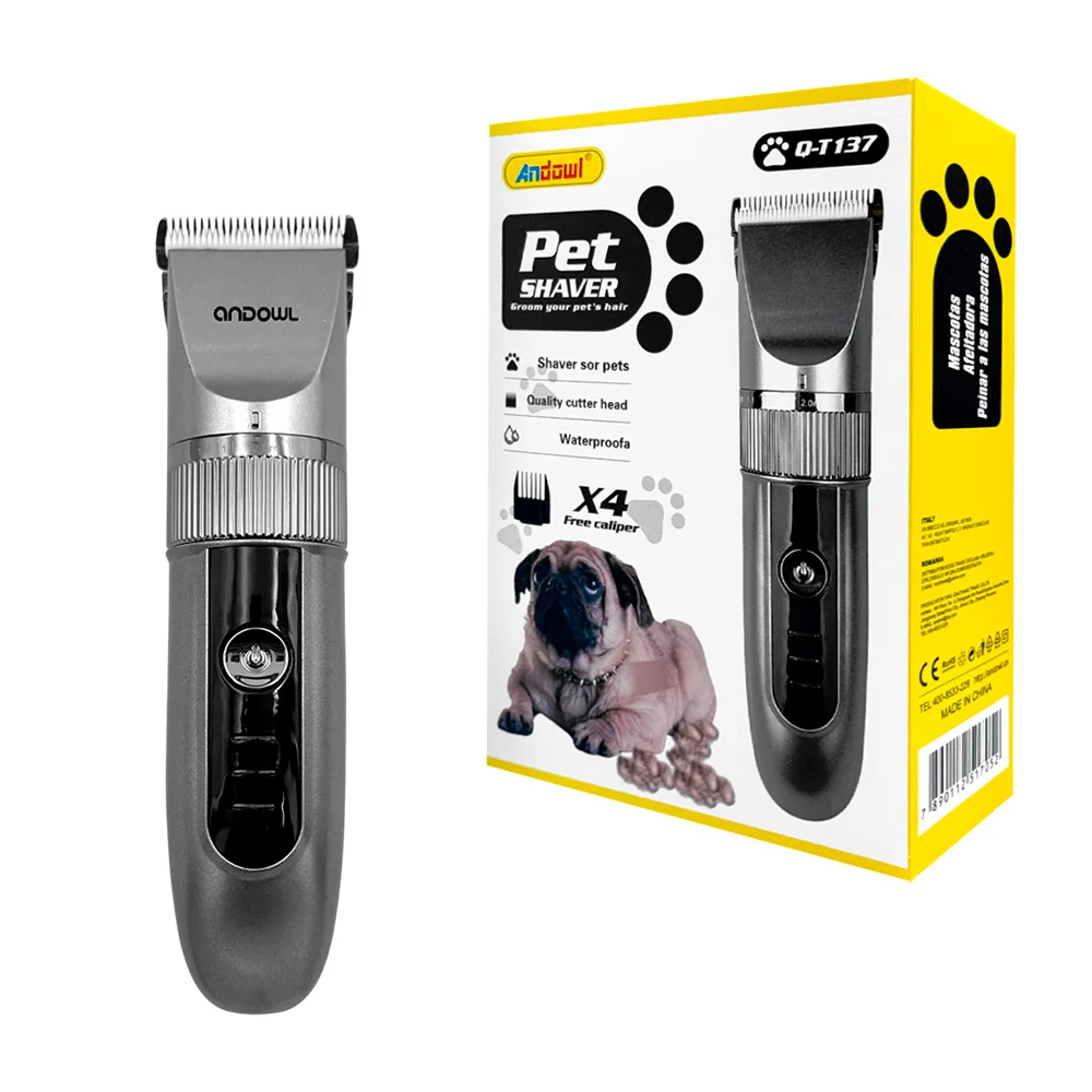 Máquina rasuradora para mascotas diseño ergonómico + accesorios / q-t137