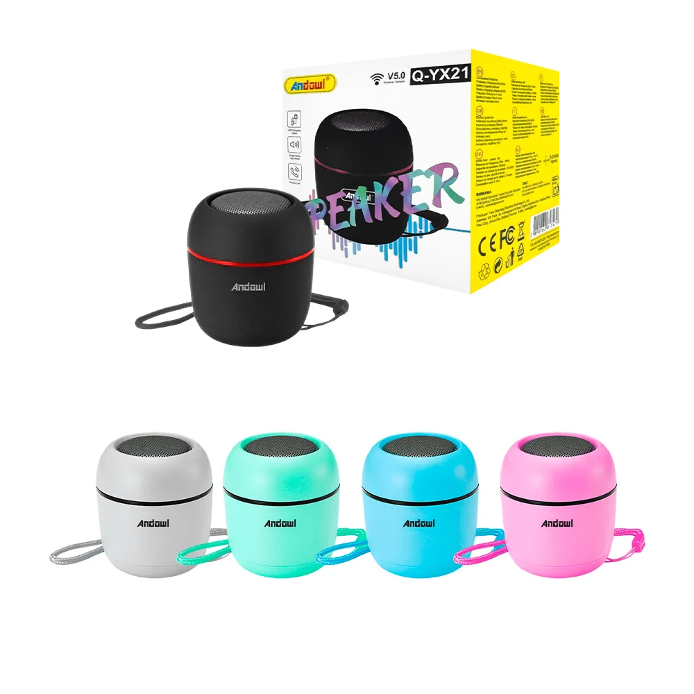Mini bocina cilíndrica inalámbrica, recargable, entrada tf, color surtido
