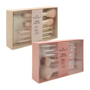 Kit con 5 brochas de diversos tamaños para maquillaje + cosmetiquera …