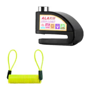 1pza Candado metálico semirredondo con alarma, par de llaves y cable …