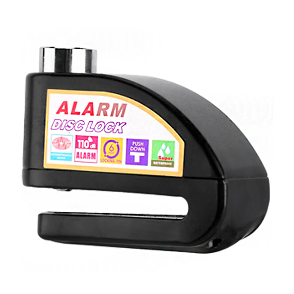 1pza Candado semirredondo metálico con alarma y par de llaves, variedad de colores / buytiti / alarm disc lock / sj-12210