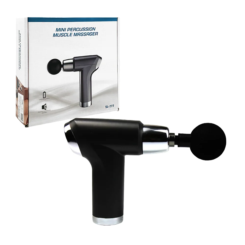 1pza Pistola de masaje inalámbrica recargable con cabezales y velocidades intercambiables, usos varios / sl-777 / mini percussion muscle massager