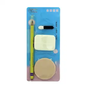 Blíster con 2 esponjas de maquillaje, 1 aplicador de sombras y lápiz …