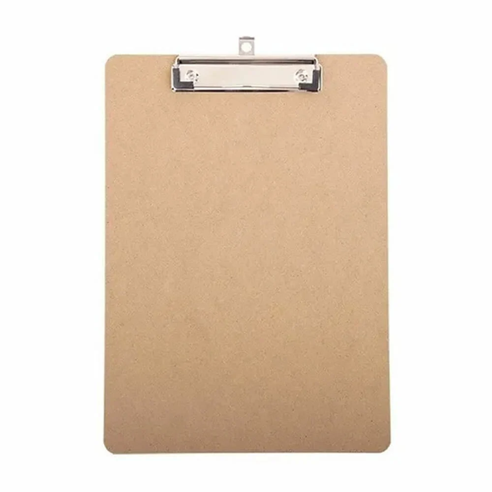 Tabla chica porta papel documentos de madera con broche 22.5x15.5cm / dl1071