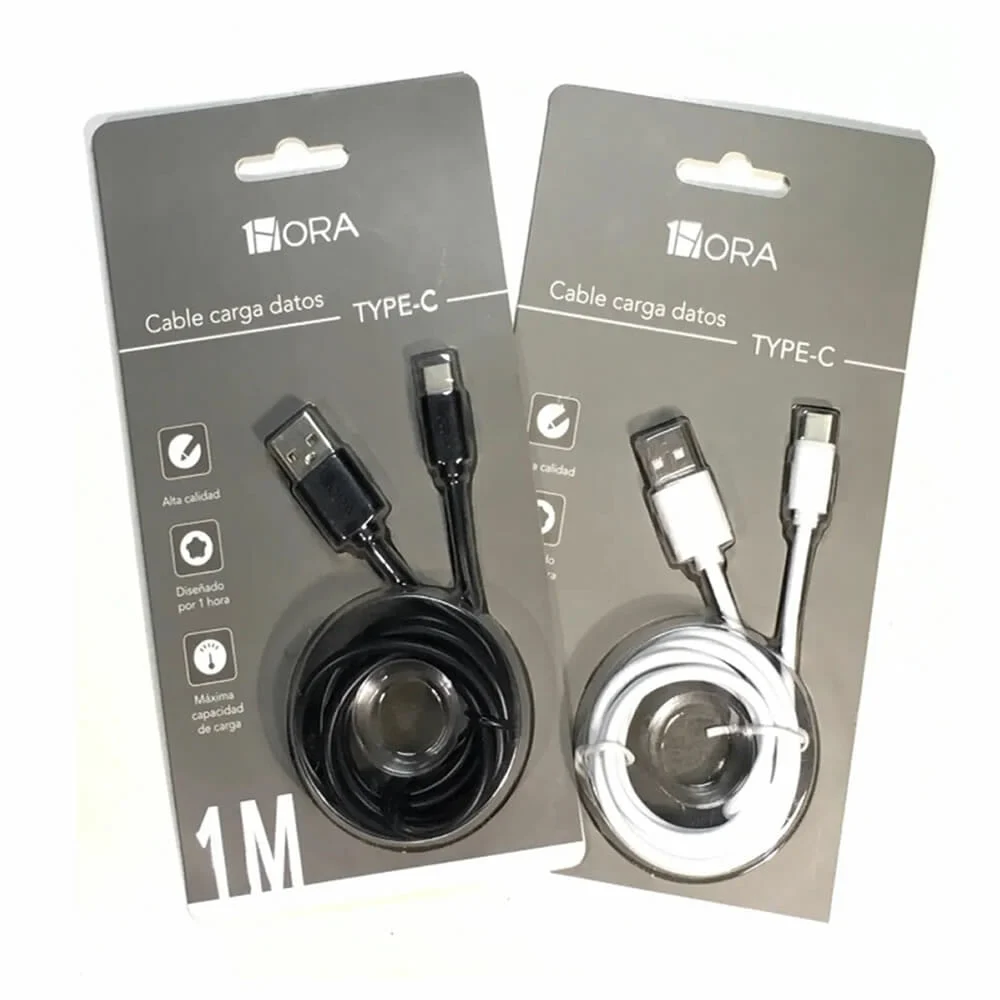 Cable 1hora con entrada tipo c de 1 metro, variedad de colores / cab184n / cab184b
