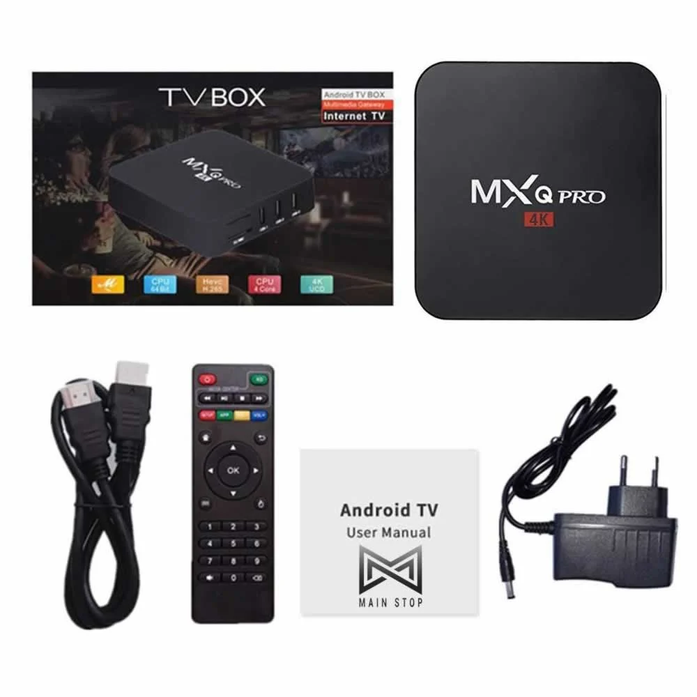 Tv box mxq pro 5g con sistema operativo android 12.1, resolución 4k y 1gb memoria ram con 8gb memoria interna / tv04