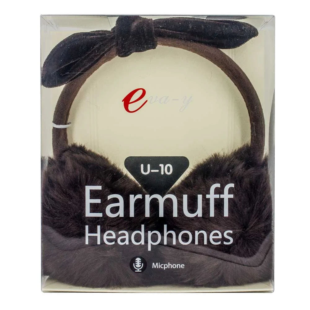 Audífonos de diadema con peluche earmuff headphones / u-10