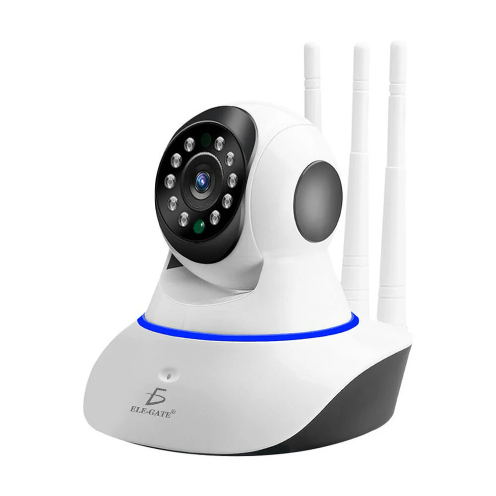 Cámara Seguridad Ip 3 Antenas Wifi Full Hd Vision Nocturna Con Alarma Casa Oficina