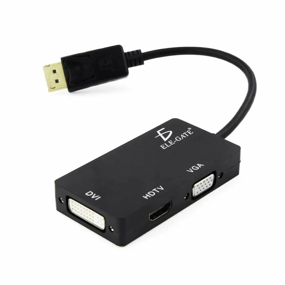 Adaptador 3 en 1 dp displayport a hdmi, ...