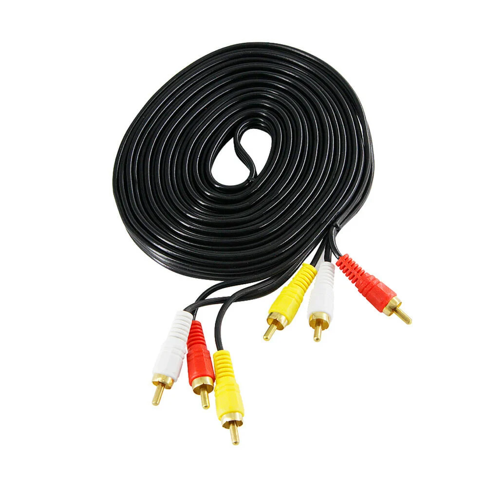 Cable con entrada y salida rca 1.5mt / w...