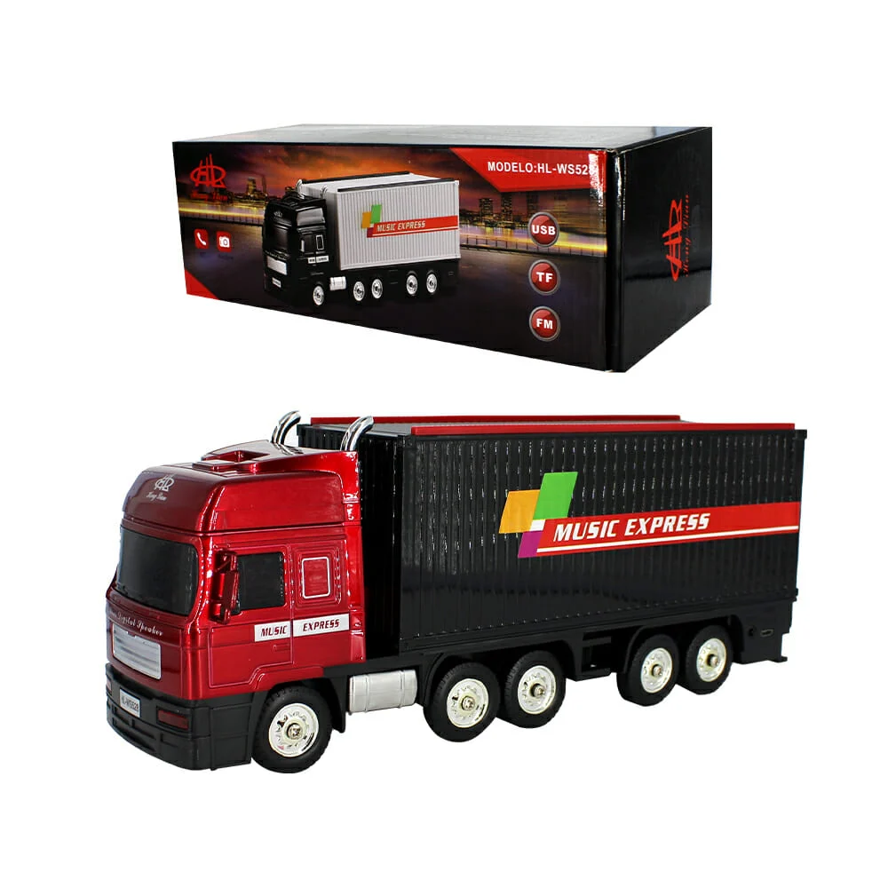 Bocina bluetooth en forma de tráiler con radio fm, variedad de colores hl-ws528