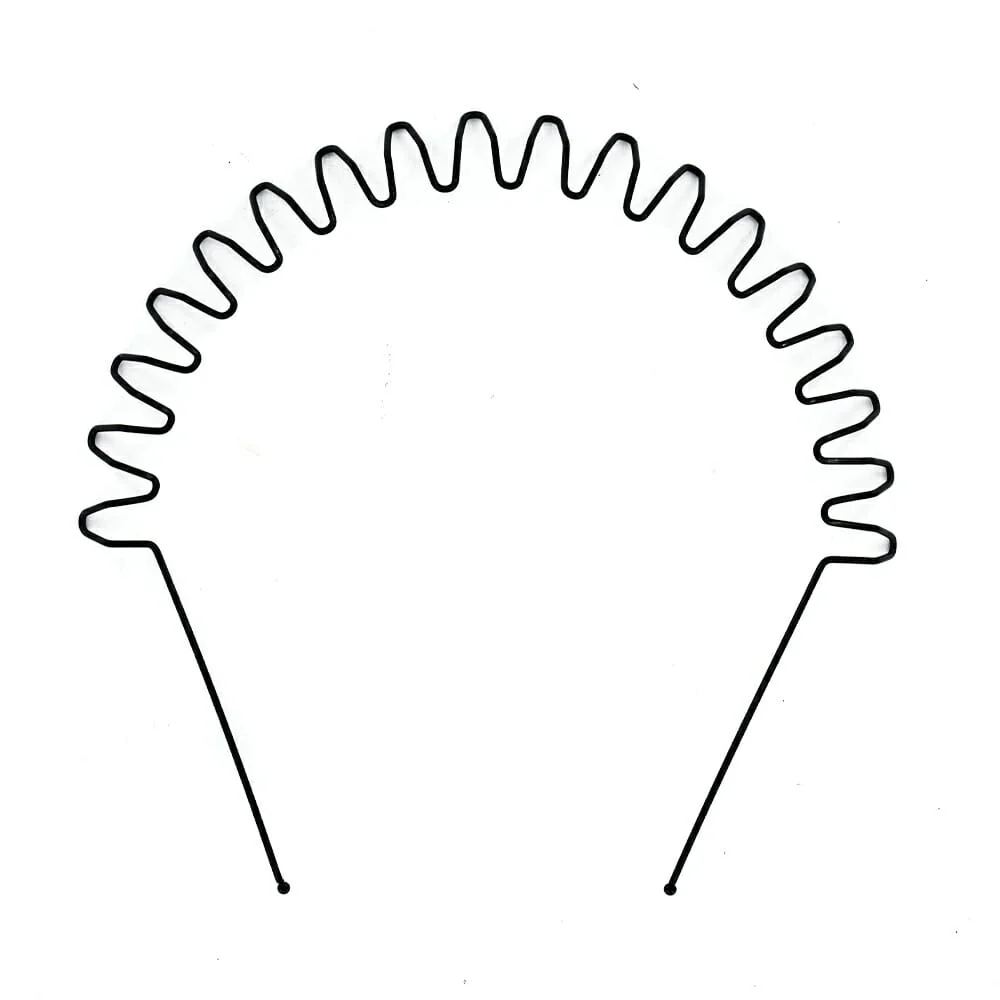 1pza Diadema metálica de peine dentada color negra