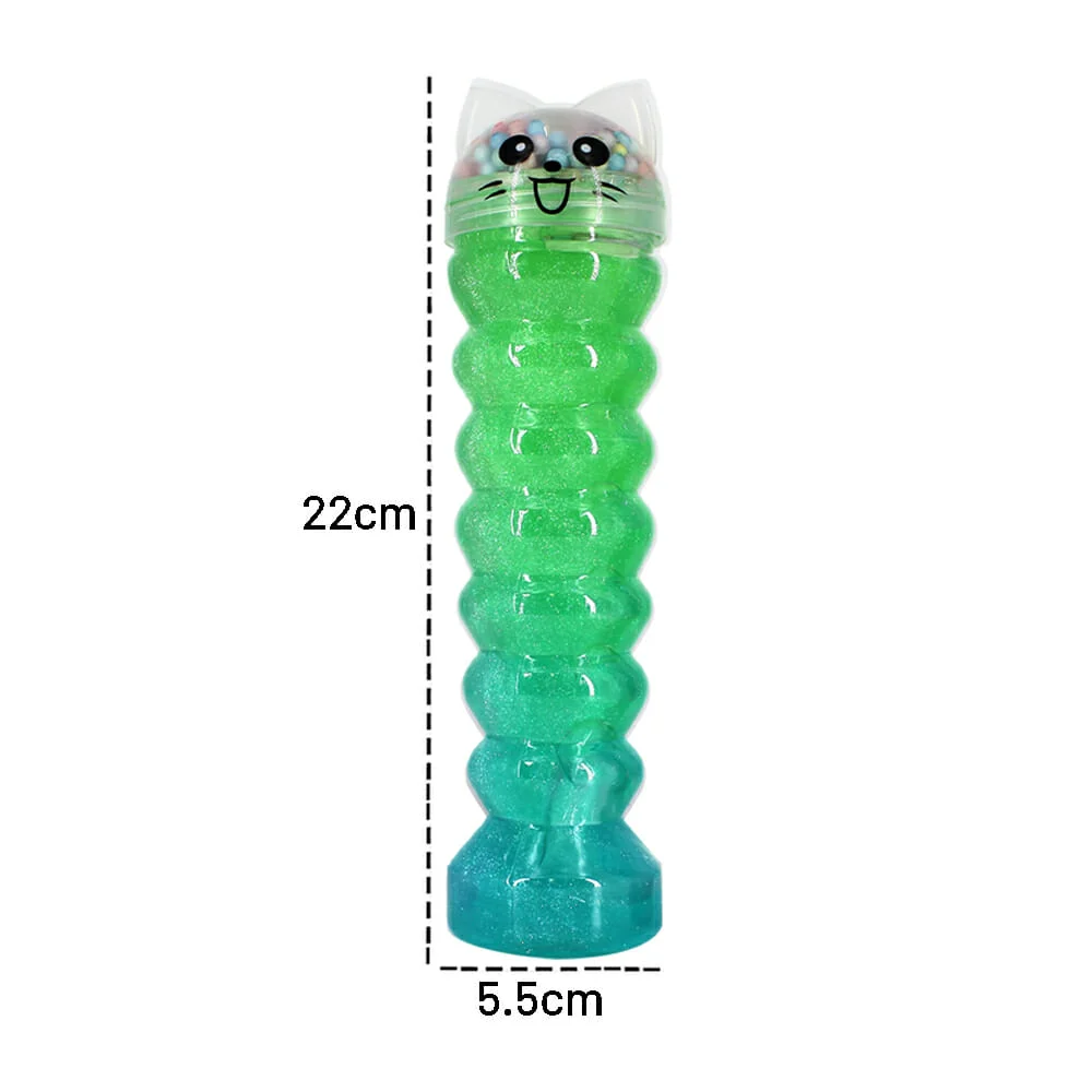 Bote slime con forma de espiral y diseño de animales, variedad de colores / y-0178-1 / R1018 / sjn-368
