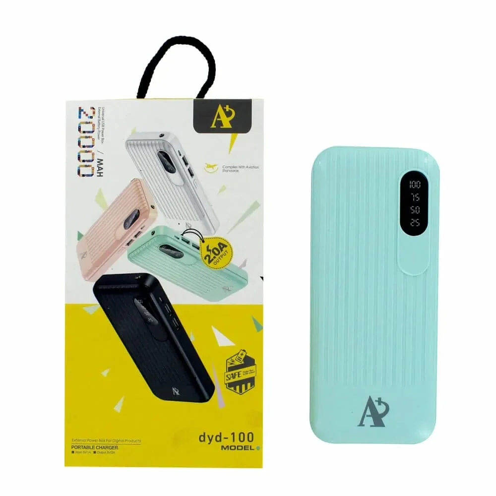 Power bank batería portátil smart battery con capacidad de 20000mAh e indicador led de batería, variedad de modelos y colores / dyd-100 / ydy-100