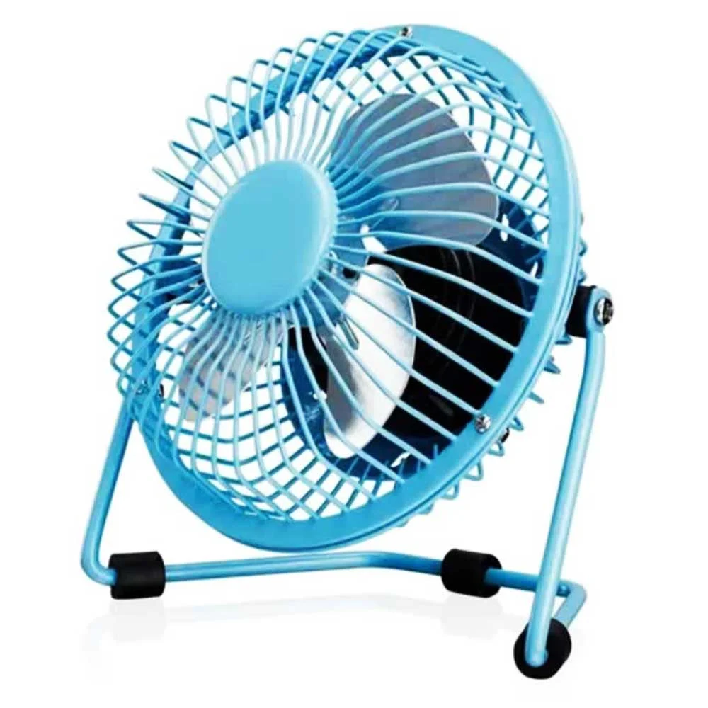 Mini ventilador metálico de 4 pulgadas para escritorio, variedad de colores / mini fan usb