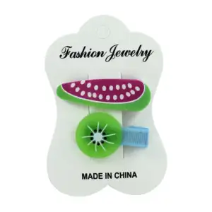 Blíster 2 broches con diseño de frutas, variedad de diseños zb-247 / …