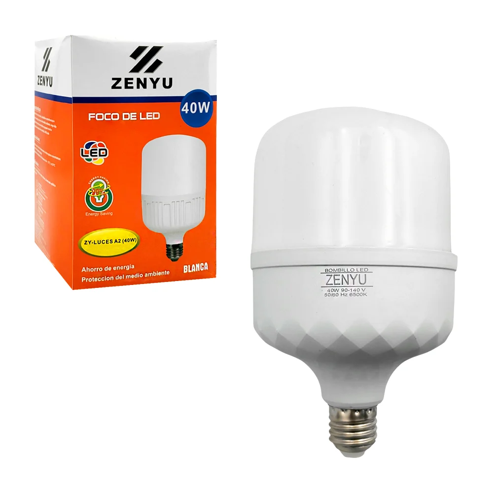 Foco bombilla led zenyu ahorrador de 40w con luz blanca / zy-lucesa2.40w