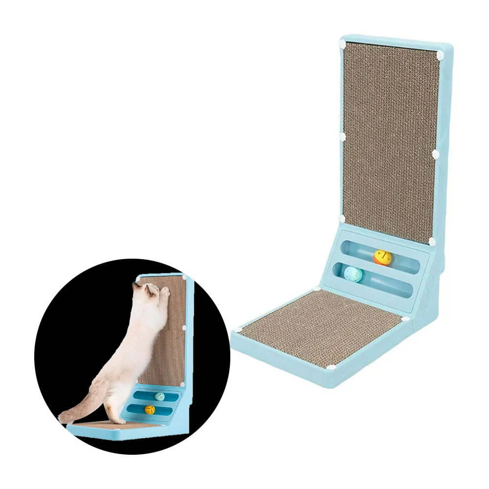 Rascador grande para gatos montable, con mini pelotas de juguete / 06304