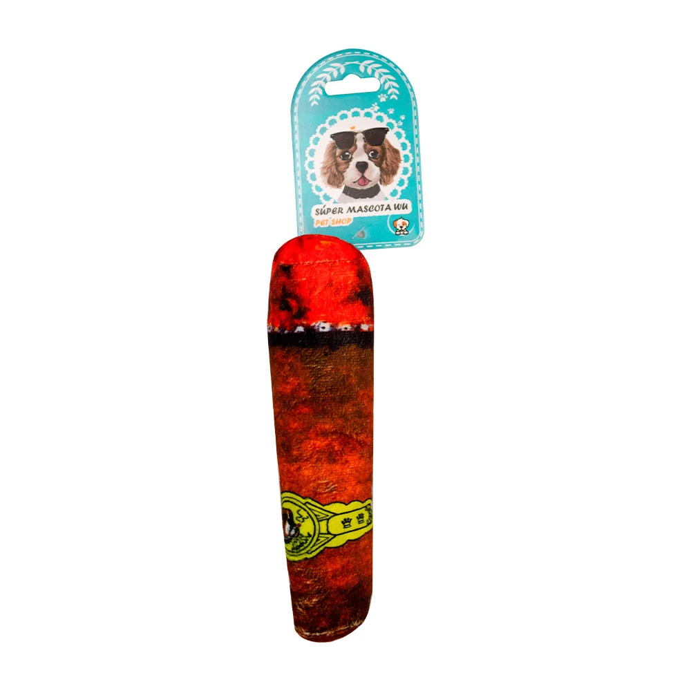 1pza Peluche chillón masticable para mascota en forma de cigarro puro / 063112