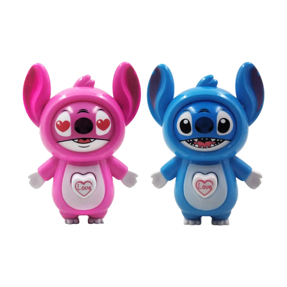 Llavero de stitch con sudadera, cabeza giratoria, dos colores