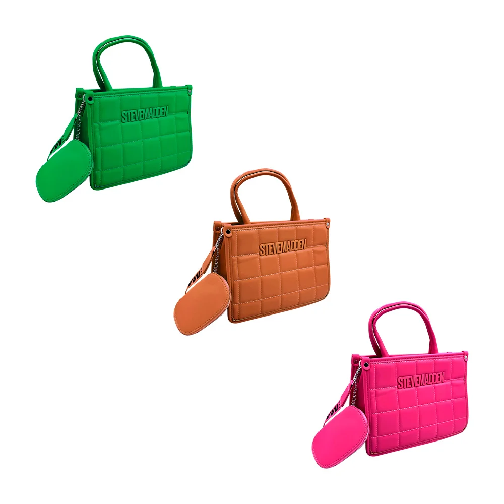 Bolsa de mano sm para dama cuadros cosidos + monedero, color surtido