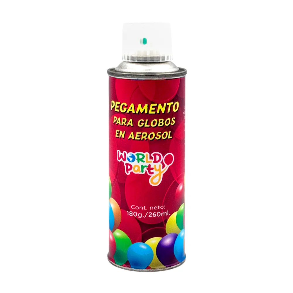 Pegamento para globos en aerosol de 180g-260ml / world party / 1301