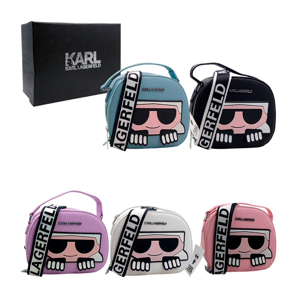 Bolsa kl de 1 compartimento, figura plana y letras decorativas, color surtido