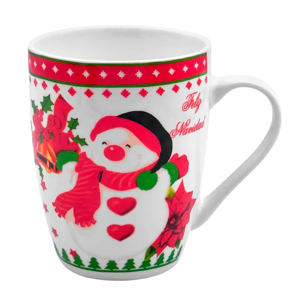 Taza de cerámica con estampado navideñ...