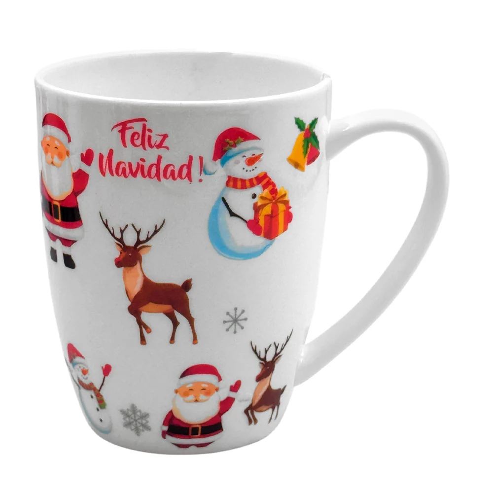 Taza de cerámica con estampado navideñ...