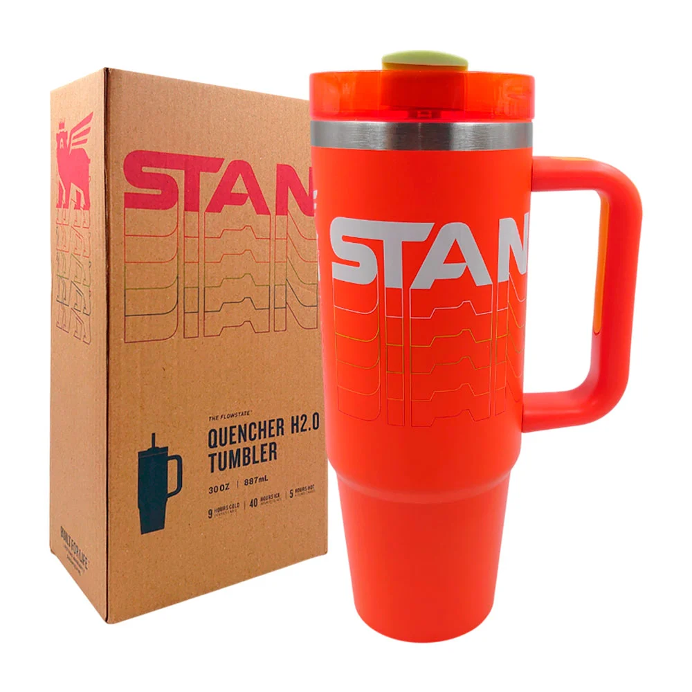Termo de acero inoxidable de 30oz-887ml con asa, variedad de colores