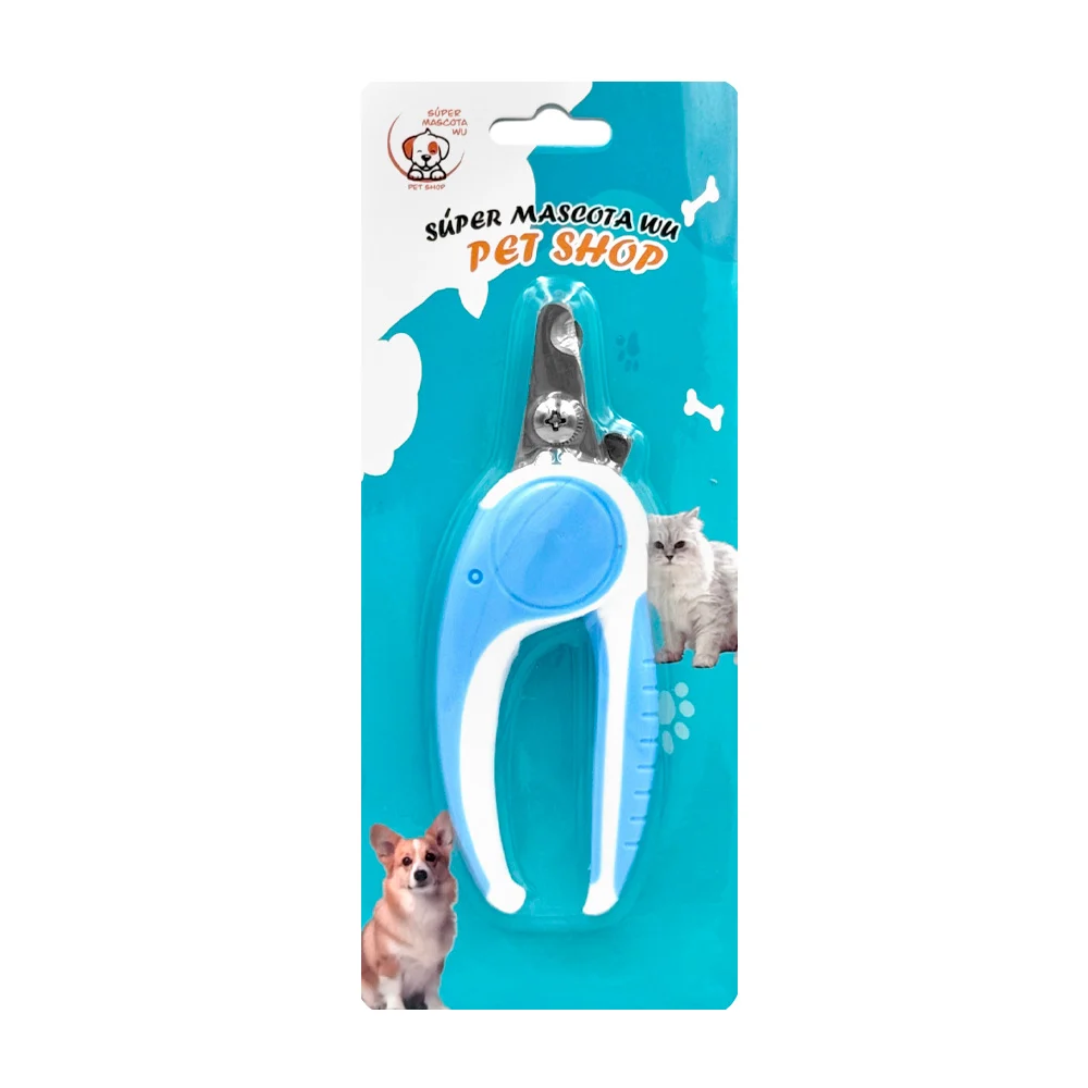 Pinzas cortaúñas pequeñas para mascota con mango redondeado y punta metálica