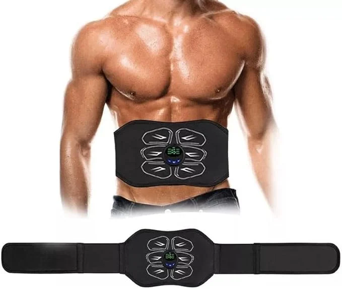 Faja / cinturón de entrenamiento abdominal de 6 modos con parche de hidrogel y cable de carga usb / 81024