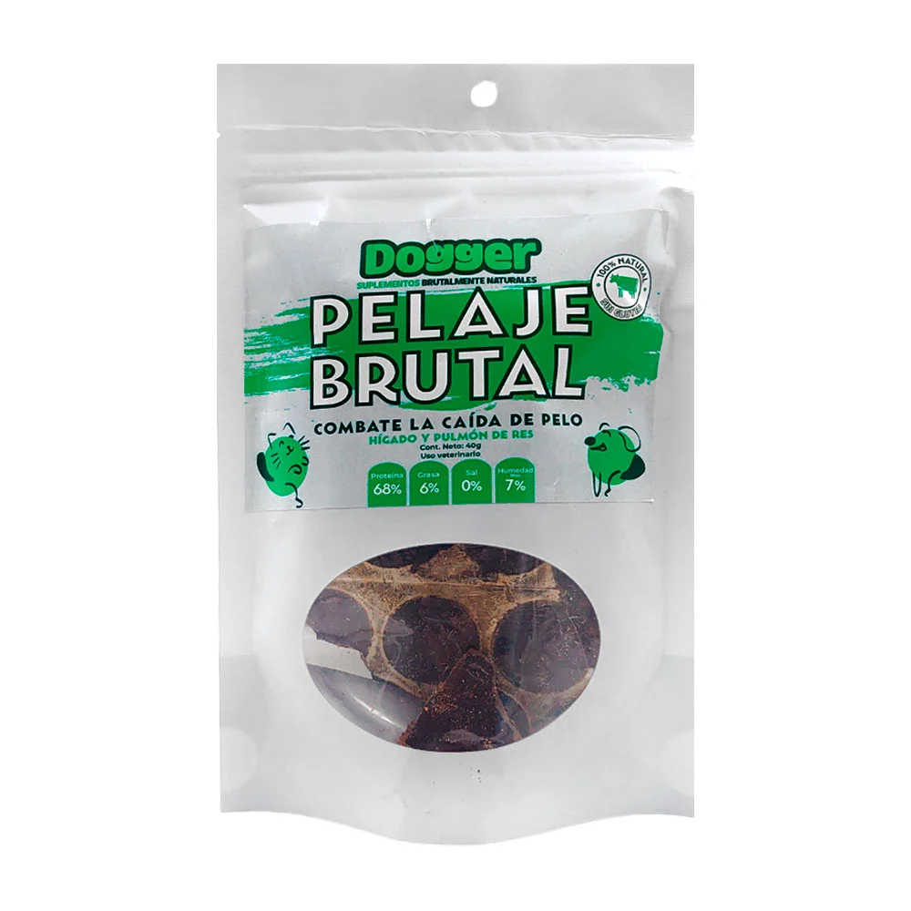 Hígado y pulmón de res deshidratado para un pelaje ideal, 40gr / 798010