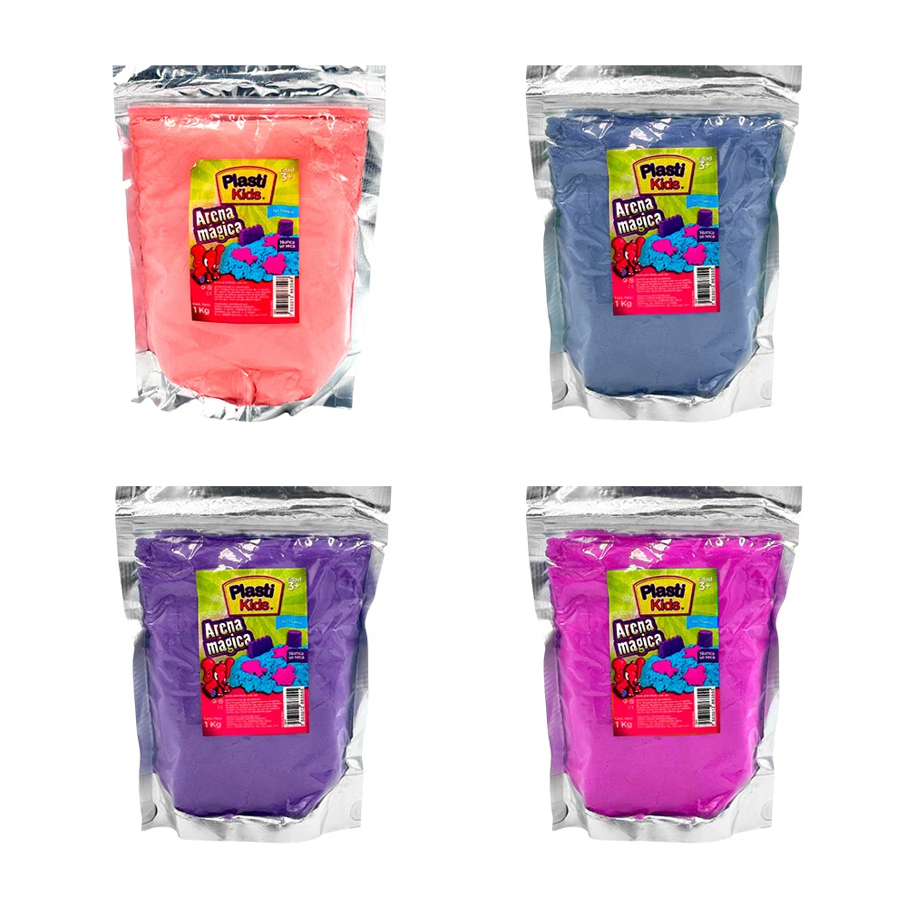Bolsa de arena mágica plasti kids de 1kg, variedad de colores / 863548