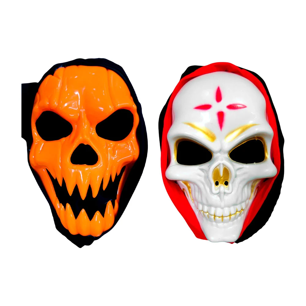 1pza Máscara para halloween en forma de calavera o calabaza, variedad de colores / b-32-6