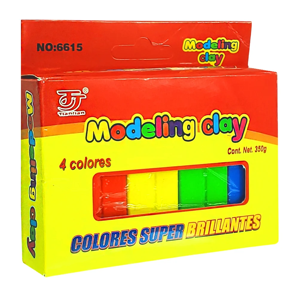 Paquete con 4 plastilinas modeling clay 350g, tonalidad brillante / b4242