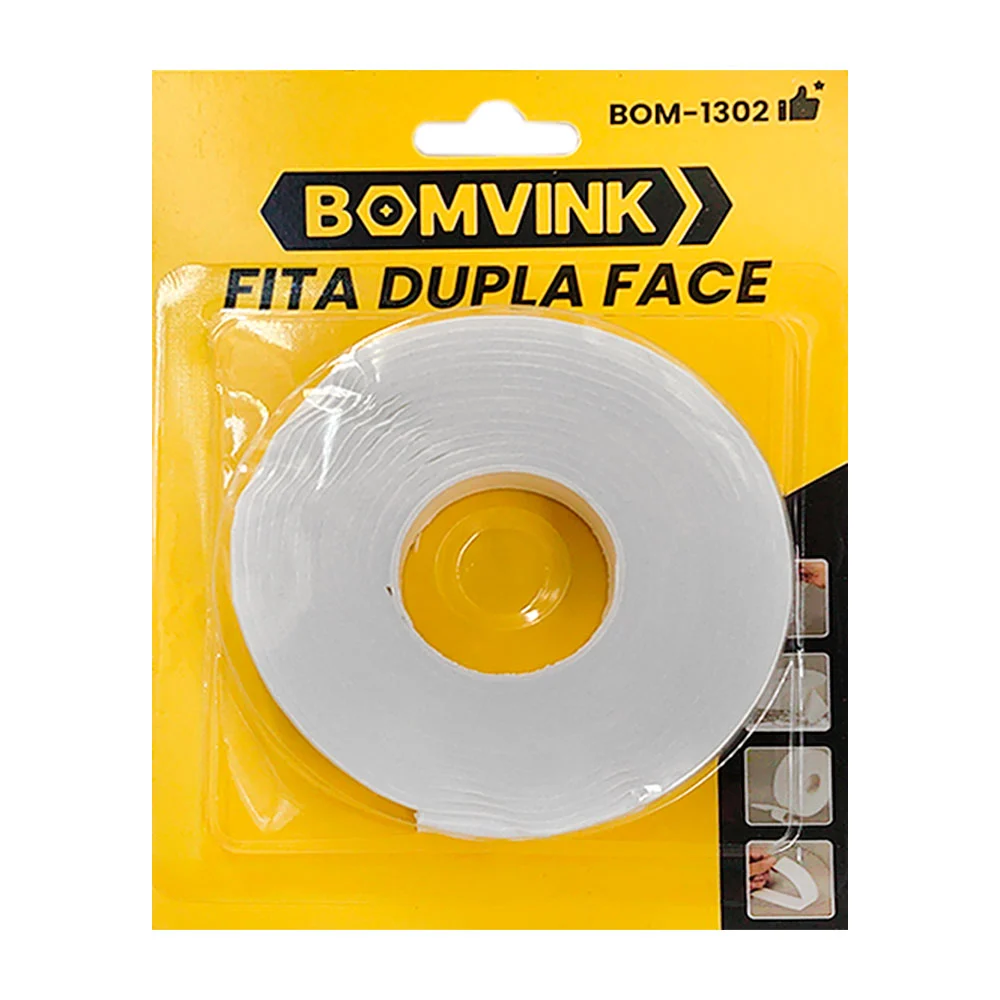 Rollo de cinta adhesiva doble cara de 1.7 × 280 cm de longitud, usos varios