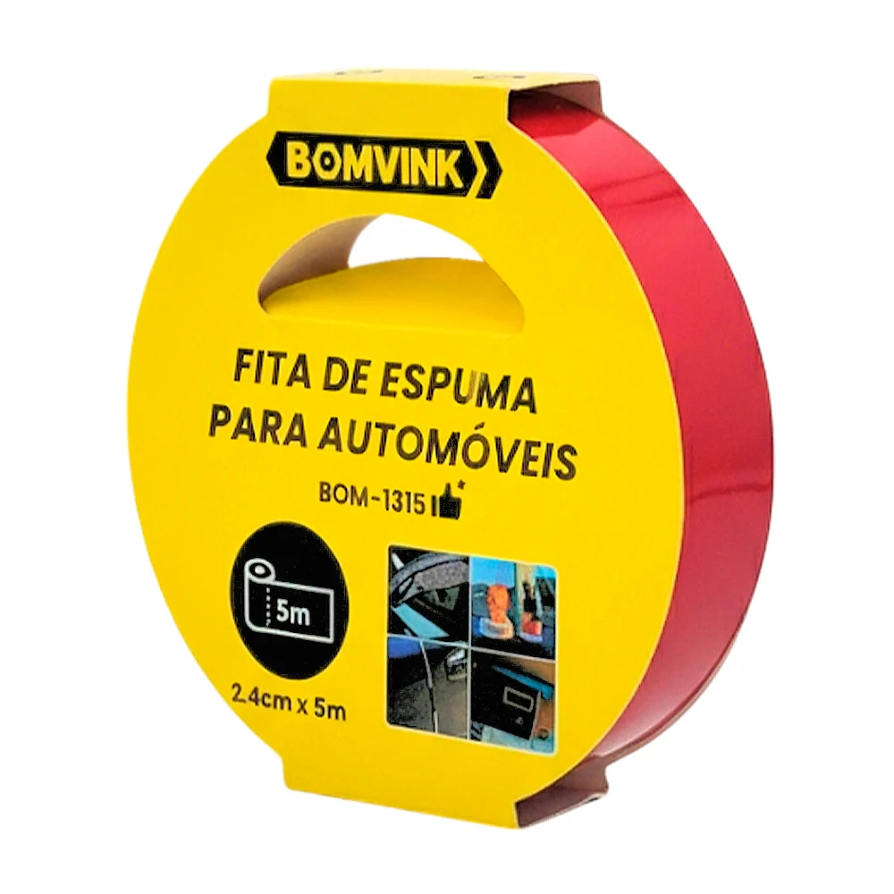 1pza Rollo de espuma cinta doble cara para coches, variedad de usos / bom-1315