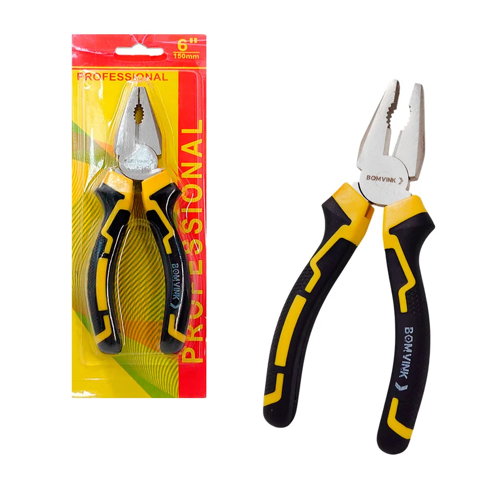Pinzas alicates de 6 pulgadas metálicas con mango ergonomico
