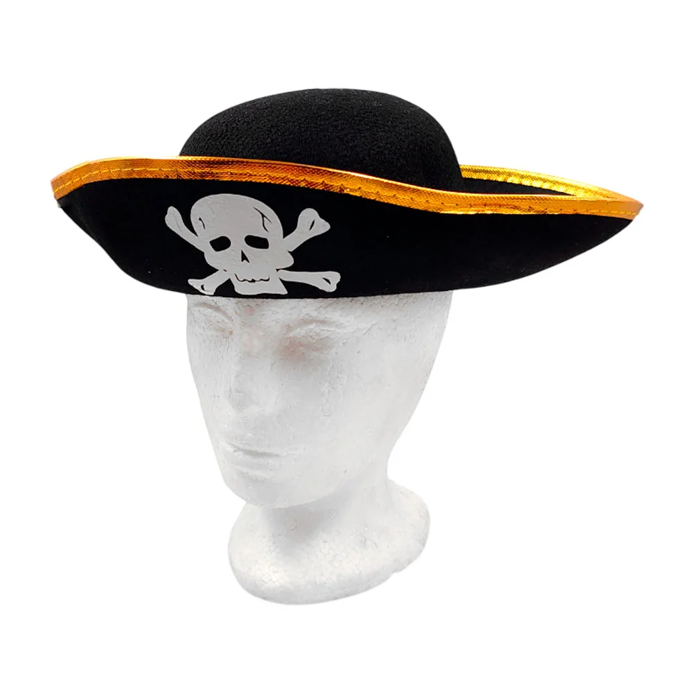 Sombrero pequeño de disfraz con estampado y forma de pirata, varios colores