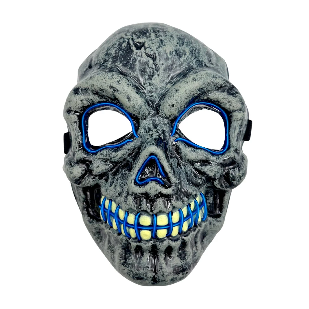 1pza Máscara led para disfraces con forma de calavera perturbadora / bt-1944