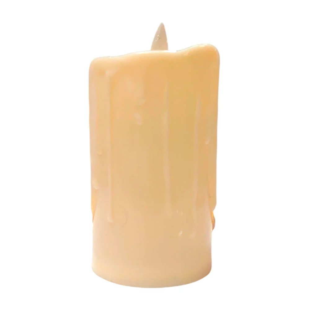 1pza Vela led chica con luz cálida, 5x9cm para decoración / bt-642