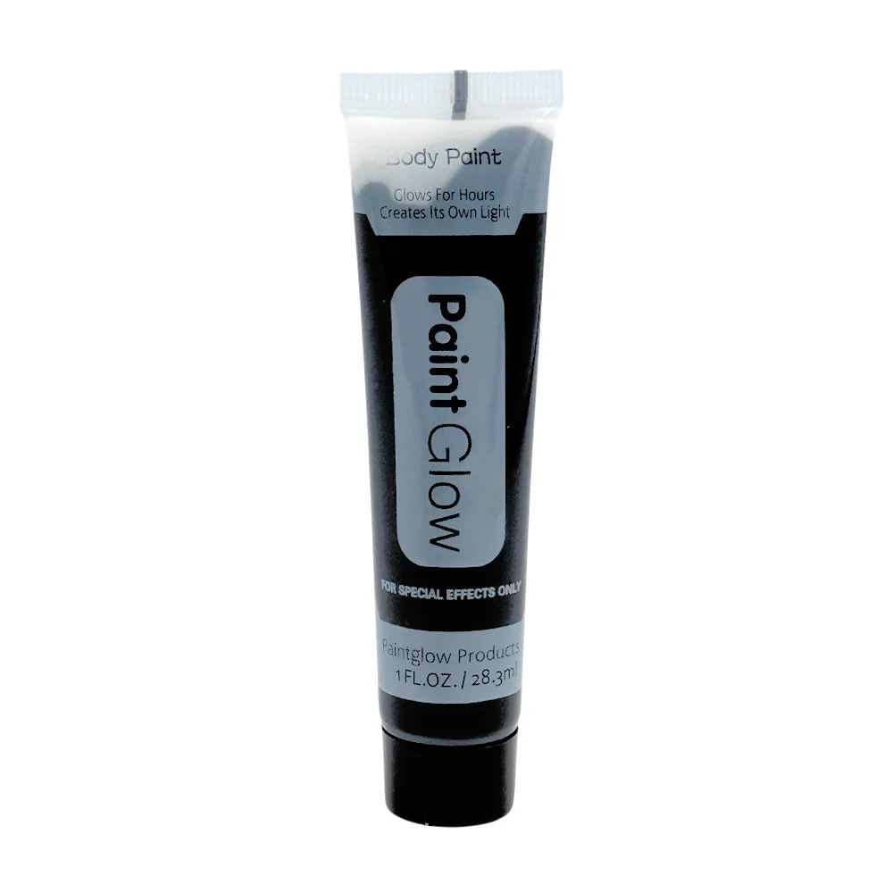 1pza Tubo pequeño de pintura negra corporal para maquillaje de halloween