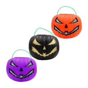 Calabaza jumbo con sonrisa de murciélago para pedir dulces, 16.5cmx23…