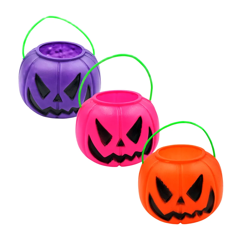 Calabaza mediana de halloween para pedir dulces, 10cm de alto - 13cm de ancho
