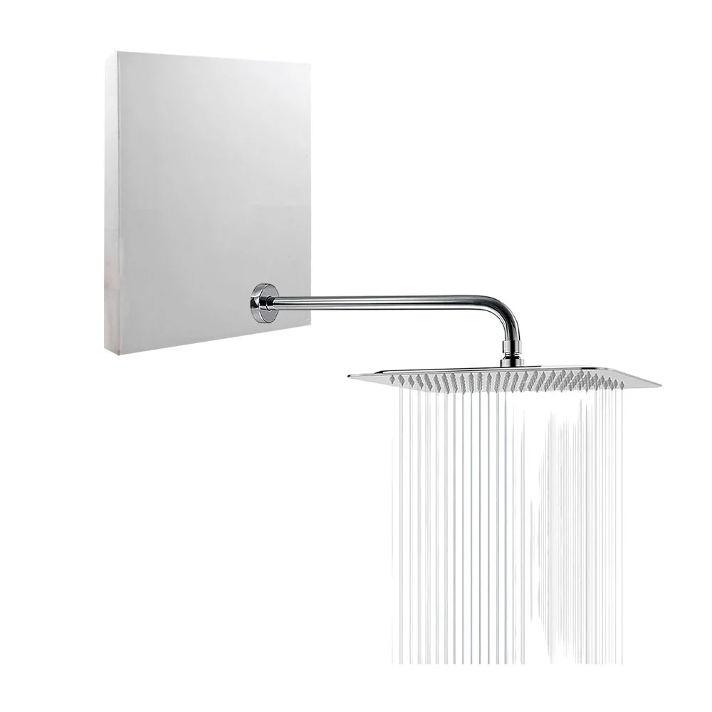 Cabezal de 8 pulgadas + brazo en tono cromado para ducha / fm-000128