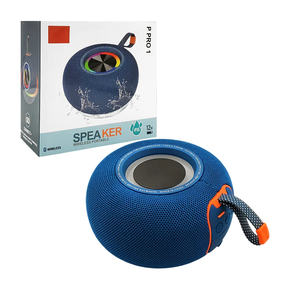 Bocina redonda bluetooth p pro 1 con puerto usb-tf, aprueba de agua ipx6 / 5122